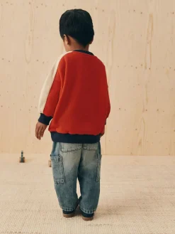 Discount Next Red 1982 All-Over Print Crew Neck Sweatshirt (3mths-7yrs)