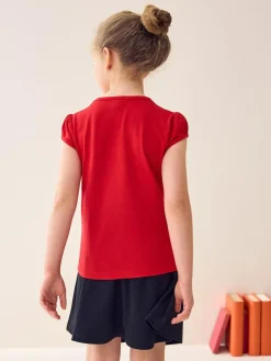 Next Red 2 Pack Puff Sleeve T-Shirts (3-16yrs)^ T-Shirts