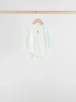 Next Red Baby London Long Sleeve Bodysuits 5 Pack^BOY Bodysuits & Vests|Vests