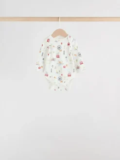 Next Red Baby London Long Sleeve Bodysuits 5 Pack^BOY Bodysuits & Vests|Vests