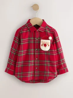 Next Long Sleeve Christmas Check Shirt (3mths-10yrs)^BOY Suits & Vest