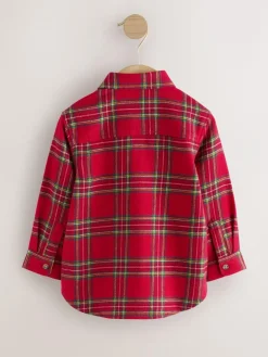Next Long Sleeve Christmas Check Shirt (3mths-10yrs)^BOY Suits & Vest
