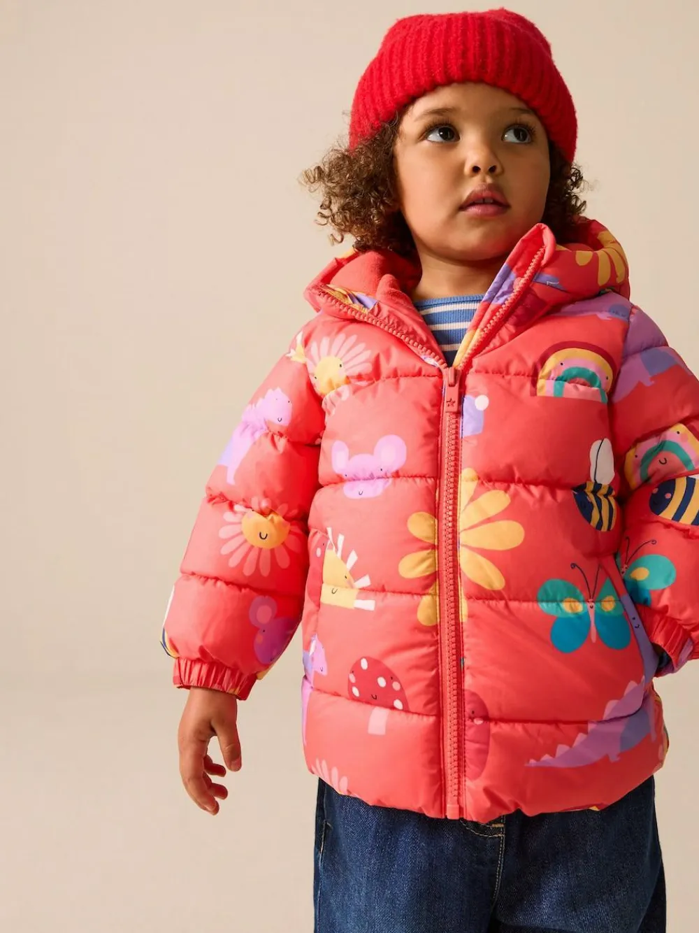 Sale Next Shower Resistant Fleece Lined Hooded Padded Coat (3mths-7yrs) Red Character