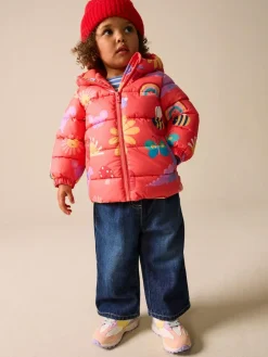 Sale Next Shower Resistant Fleece Lined Hooded Padded Coat (3mths-7yrs) Red Character