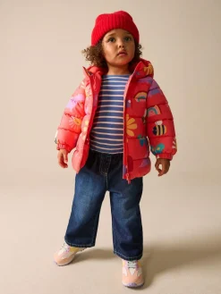 Sale Next Shower Resistant Fleece Lined Hooded Padded Coat (3mths-7yrs) Red Character