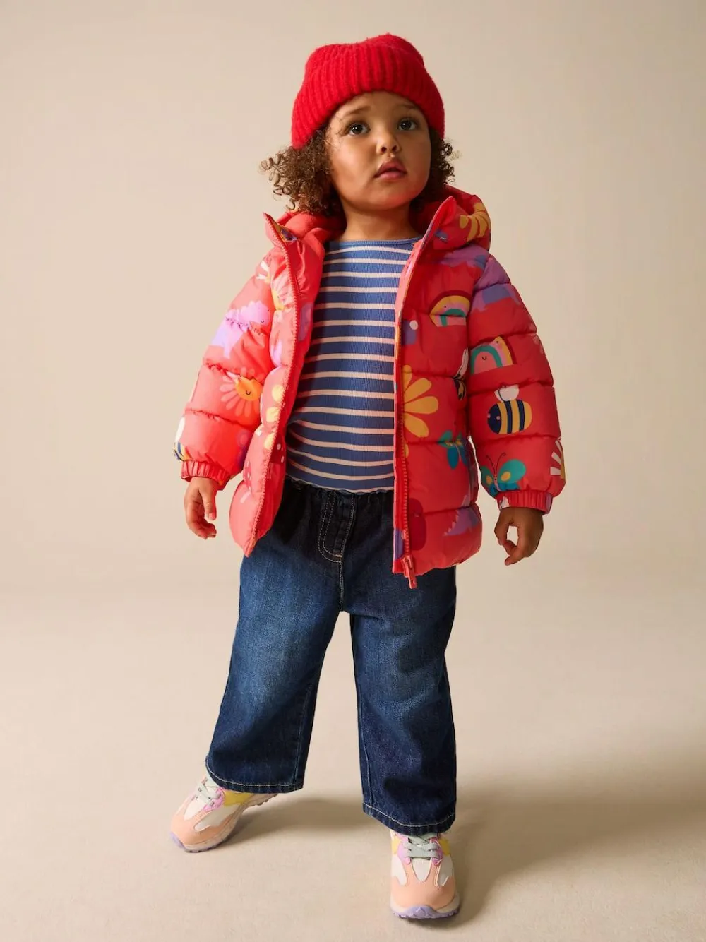 Sale Next Shower Resistant Fleece Lined Hooded Padded Coat (3mths-7yrs) Red Character