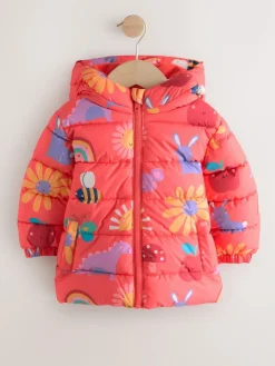 Sale Next Shower Resistant Fleece Lined Hooded Padded Coat (3mths-7yrs) Red Character