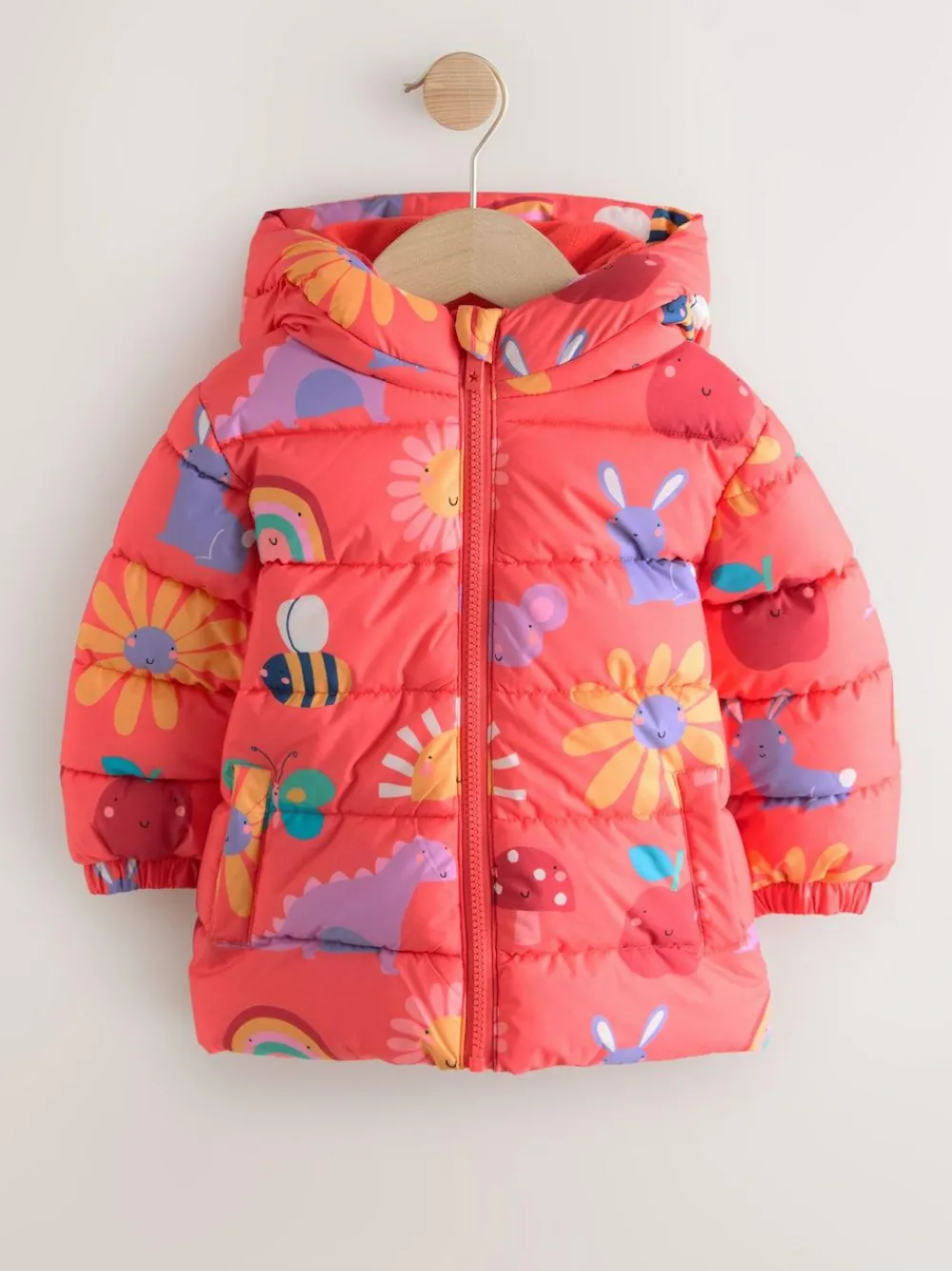 Sale Next Shower Resistant Fleece Lined Hooded Padded Coat (3mths-7yrs) Red Character