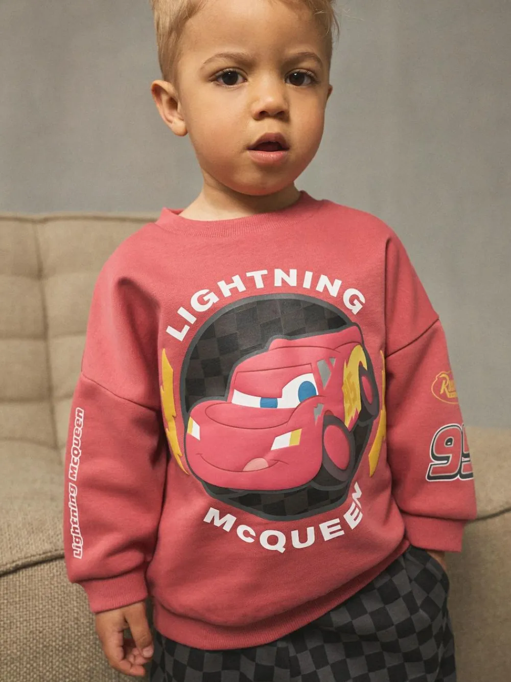 Next Red Charcoal Cars Crew Sweatshirt and Joggers Set (9mths-8yrs)^BOY Sweatshirts & Hoodies|Sets & Outfits