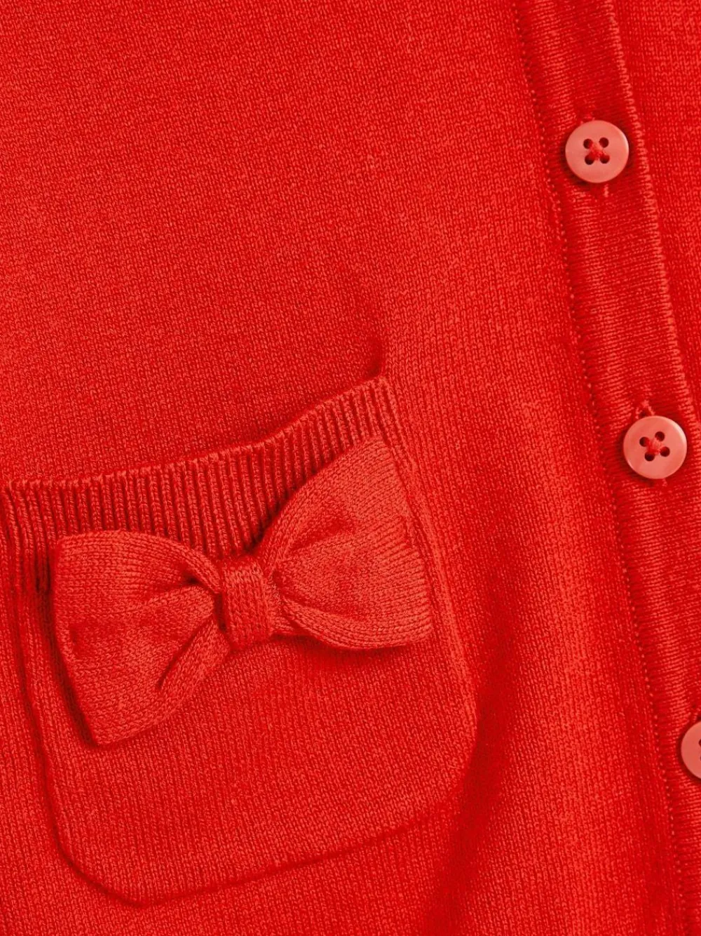 Next Cotton Rich Bow Pocket School Cardigan (3-16yrs)^ Knitwear & Sweaters|Knitwear