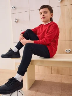 Next Red Crew Neck School Sweater (3-17yrs)^BOY Sweatshirts & Hoodies|Sweatshirts & Hoodies