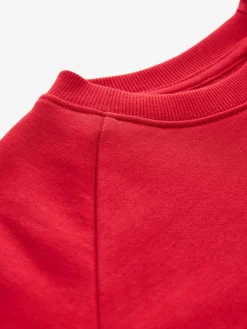 Next Red Crew Neck School Sweater (3-17yrs)^BOY Sweatshirts & Hoodies|Sweatshirts & Hoodies
