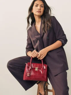 Next Croc Effect Hand Held Bag^Women Bags