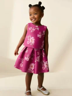 Next Red Floral Scuba Top and Skirt Set (3mths-7yrs)^ Tops|Tops