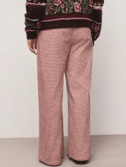 Next Gingham Wide Leg Trousers Red