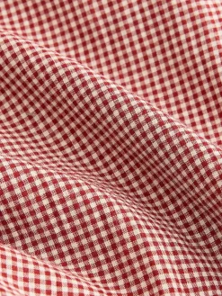Next Gingham Wide Leg Trousers Red