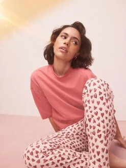 Clearance Next Red Heart Short Sleeve Pyjamas