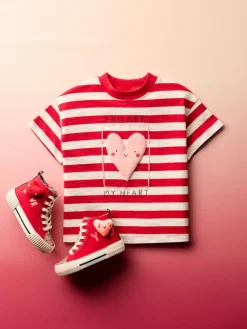 Next Short Sleeve T-Shirt (3mths-7yrs) Red Heart