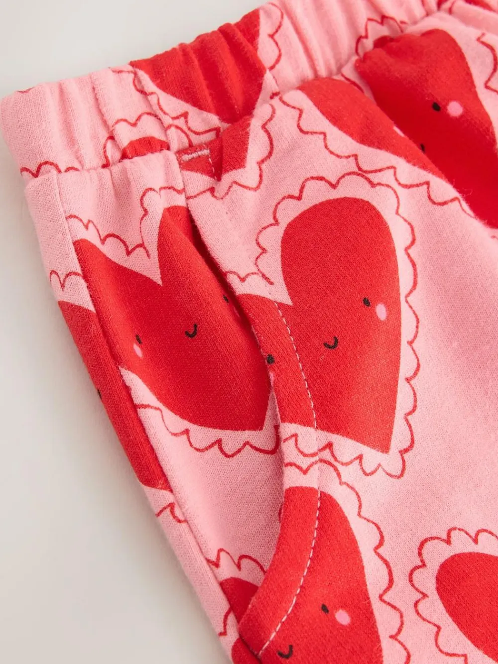 Next Red Heart Textured Barrel Leg Trousers (3mths-7yrs)^ Baby Girls|Pants & Leggings