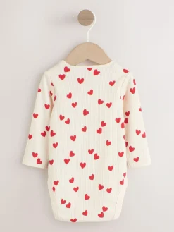 Best Next Red Heart Valentines Long Sleeve Baby Bodysuit