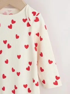 Best Next Red Heart Valentines Long Sleeve Baby Bodysuit