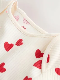Best Next Red Heart Valentines Long Sleeve Baby Bodysuit