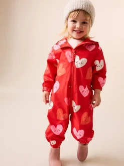 Next Red Heart Waterproof Printed Puddlesuit (6mths-7yrs)