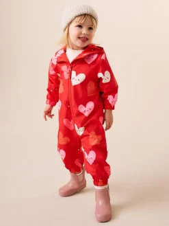 Next Red Heart Waterproof Printed Puddlesuit (6mths-7yrs)