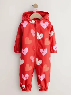 Next Red Heart Waterproof Printed Puddlesuit (6mths-7yrs)