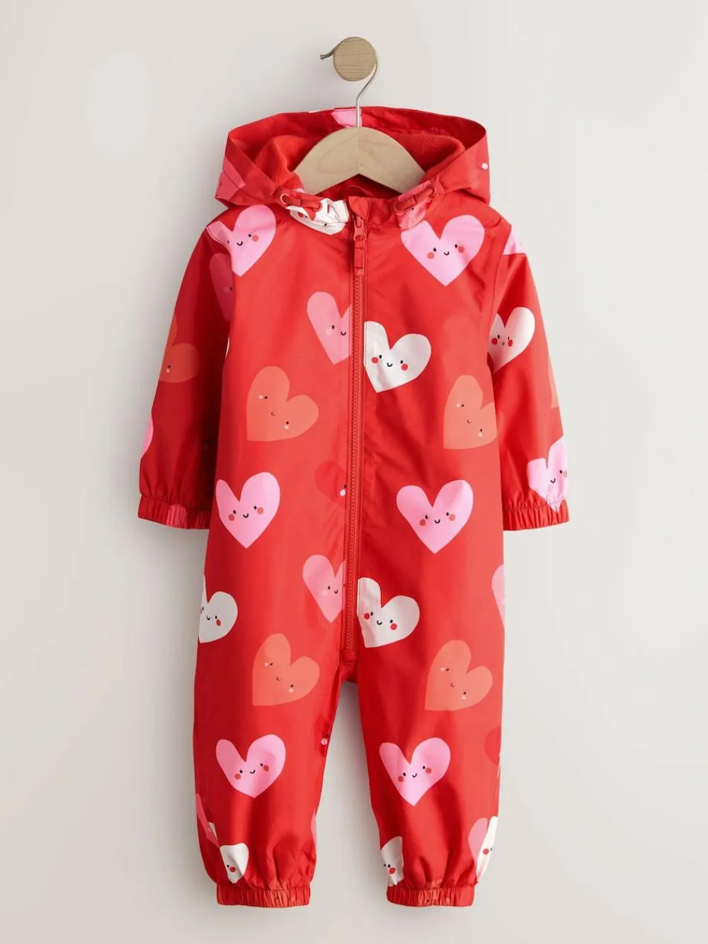 Next Red Heart Waterproof Printed Puddlesuit (6mths-7yrs)