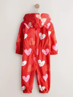 Next Red Heart Waterproof Printed Puddlesuit (6mths-7yrs)
