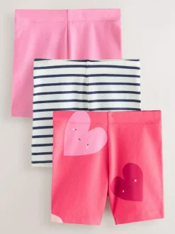 Next Red Hearts Cycle Shorts 3 Pack (3mths-7yrs)^ Nightwear|Shorts