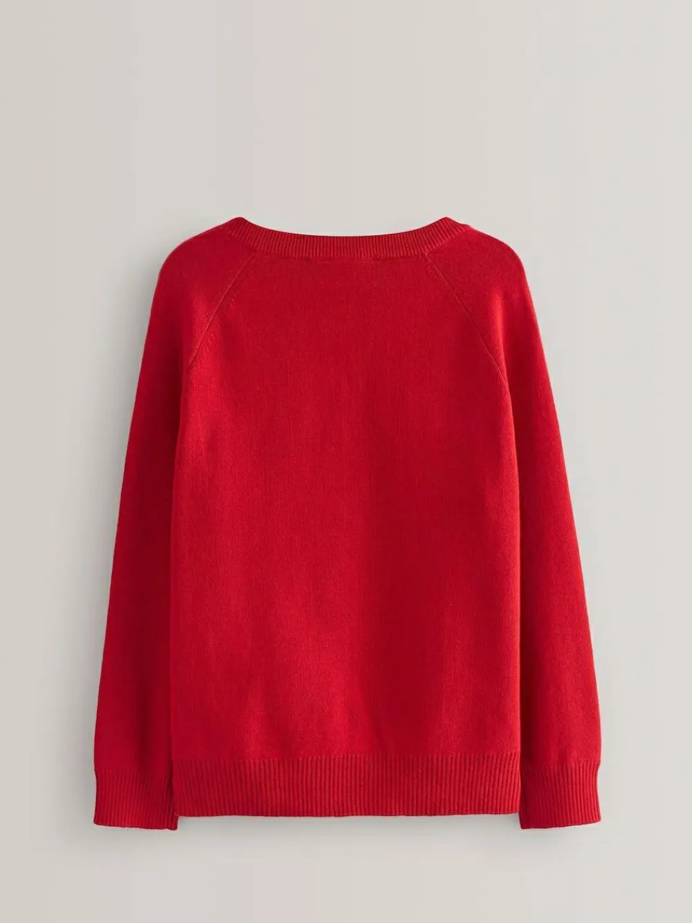 Next Red Knitted V-Neck School Jumper (3-16yrs)