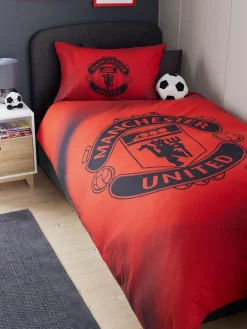 New Next Red Manchester United 100% Cotton Duvet Cover and Pillowcase Set