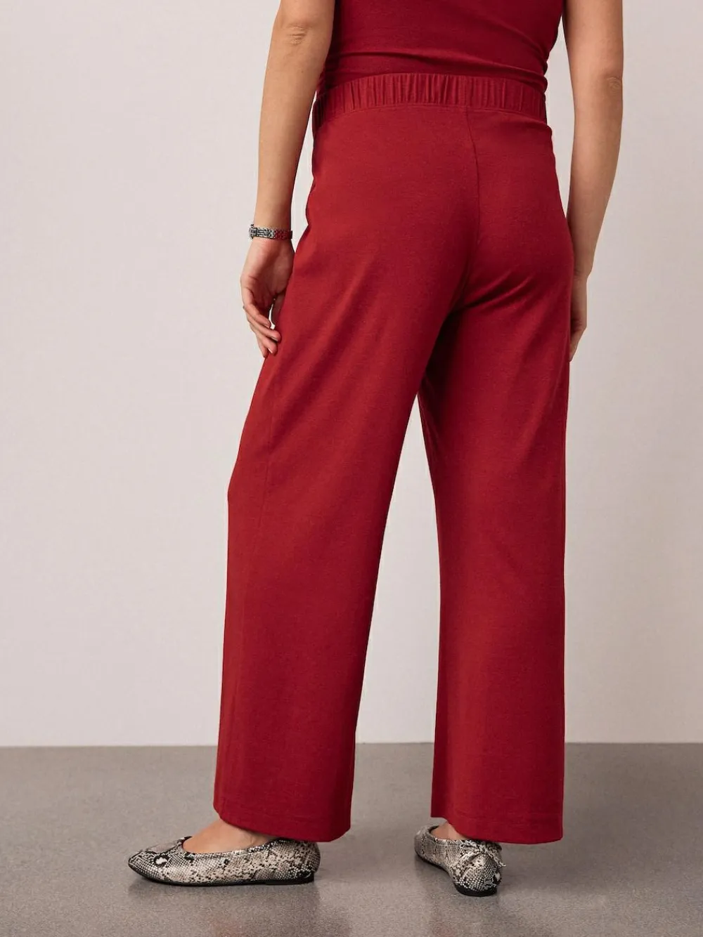 Next Red Maternity Supersoft Wide Leg Trousers^Women Pants