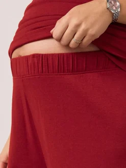Next Red Maternity Supersoft Wide Leg Trousers^Women Pants