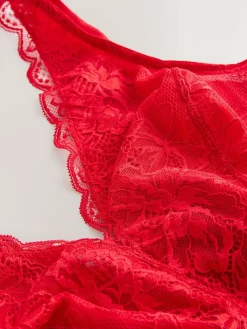 Next Non Pad Non Wire Total Support Lace Bra Red
