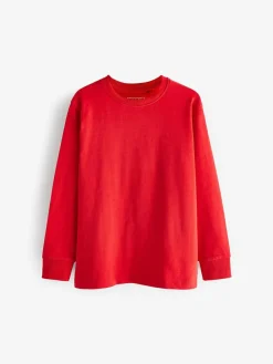 Online Next Red Regular Fit Long Sleeve Cosy T-Shirt (3-16yrs)
