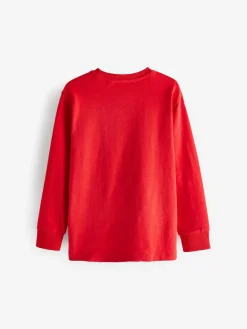 Online Next Red Regular Fit Long Sleeve Cosy T-Shirt (3-16yrs)