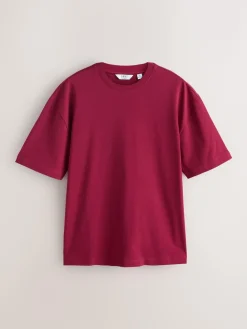 Best Next Red Relaxed Fit Heavyweight T-Shirt