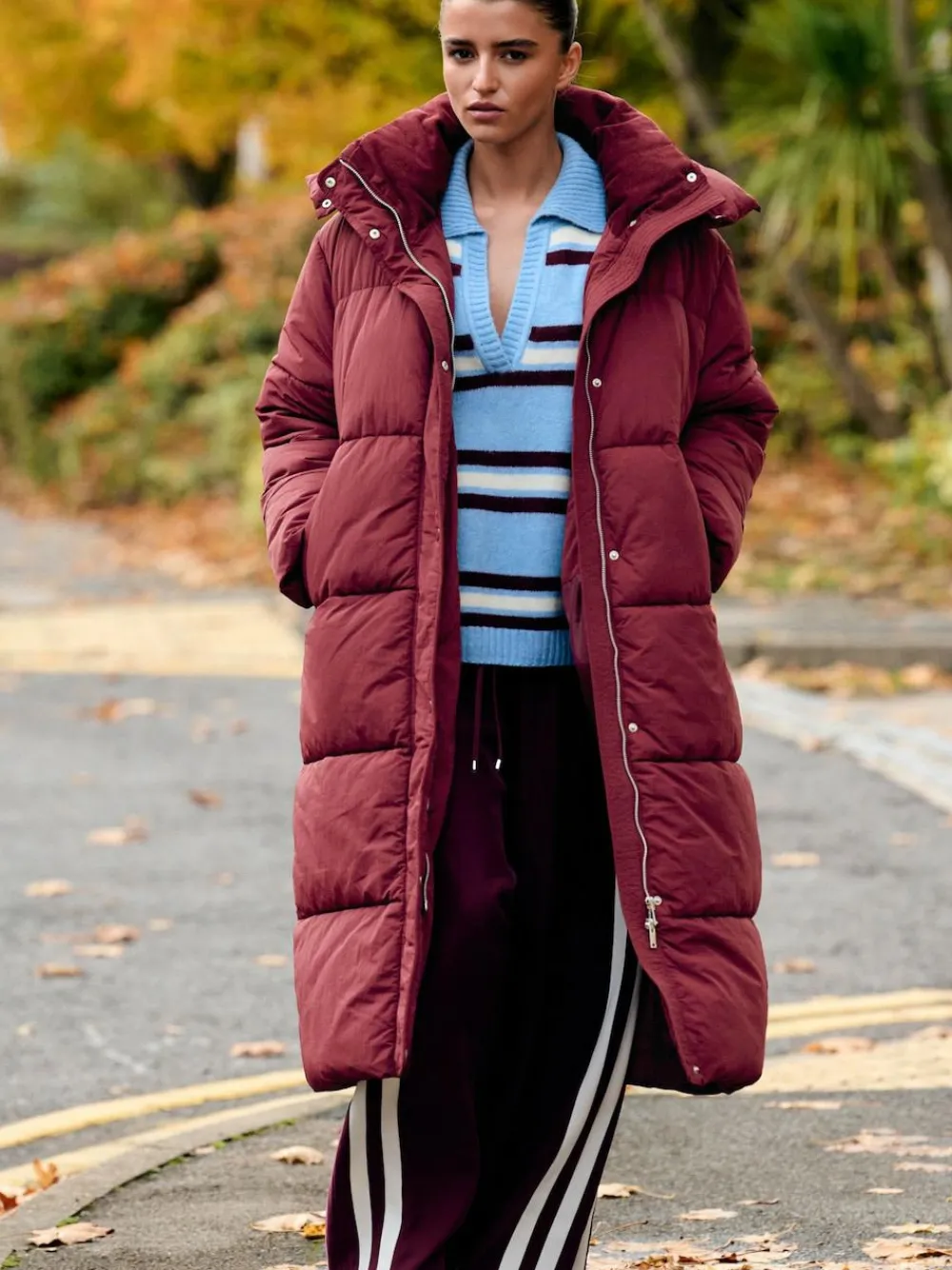 Best Next Shower Resistant Longline Padded Coat Red