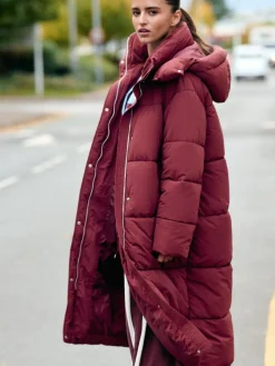 Best Next Shower Resistant Longline Padded Coat Red