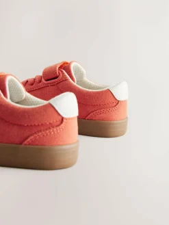 New Next Red Standard Fit (F) Touch Fastening Elastic Lace Trainers