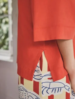 New Next Red Stripe Fish Jersey Short Sleeve Pyjamas