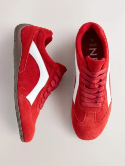 Next Forever Comfort® Leather Slimsole Lace-Up Trainers^Women Sneakers