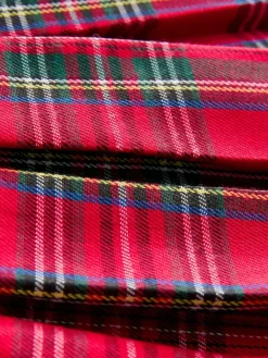 Next Red Tartan Bow Skirt with Navy Tights (3mths-7yrs)^ Shorts & Skirts