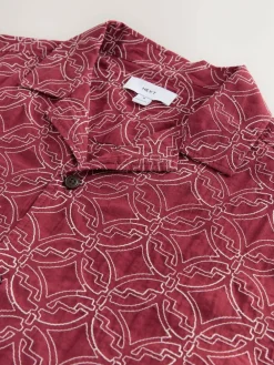 Next Textu Embroide Tile Short Sleeve Shirt^ Shirts