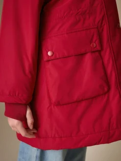 Next Red Waterproof Wadded Coat (4-12yrs)^ Jackets & Coats|Snowsuits & Coats
