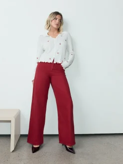 Next Red Wide Leg Jeans^Women Jeans|Jeans