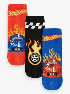 Next Red/Black/Blue Hot Wheels Cotton Rich Socks 3 Pack^BOY Socks